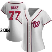 DJ Herz Women's Washington Nationals White Authentic Home Jersey