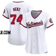 DJ Herz Women's Washington Nationals White Limited Home Jersey