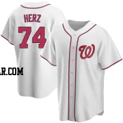 DJ Herz Youth Washington Nationals White Replica Home Jersey