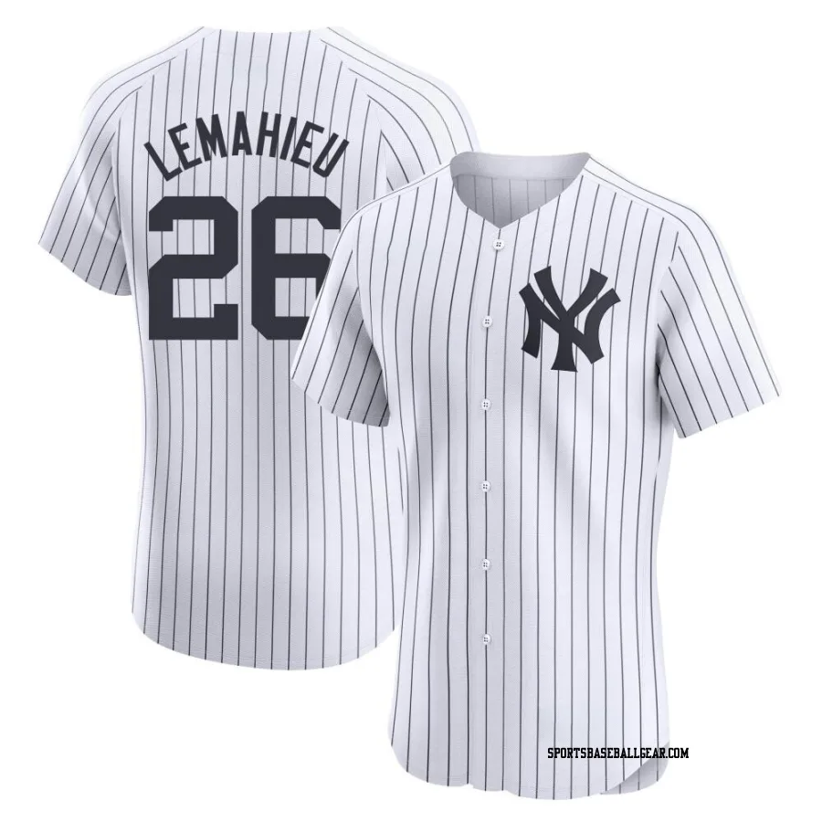 DJ LeMahieu Men's New York Yankees White Elite Home Jersey