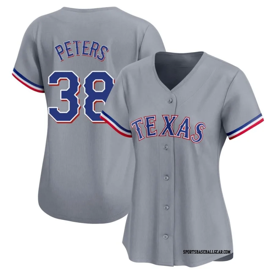 DJ Peters Women's Texas Rangers Gray Limited Away Jersey