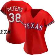 DJ Peters Women's Texas Rangers Red Authentic Alternate Jersey