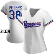 DJ Peters Women's Texas Rangers White Authentic Home 2023 World Series Champions Jersey