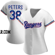 DJ Peters Women's Texas Rangers White Authentic Home Jersey