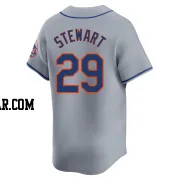 DJ Stewart Men's New York Mets Gray Limited Away Jersey