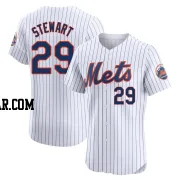 DJ Stewart Men's New York Mets White Elite Home Jersey