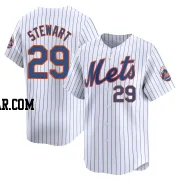 DJ Stewart Men's New York Mets White Limited Home Jersey