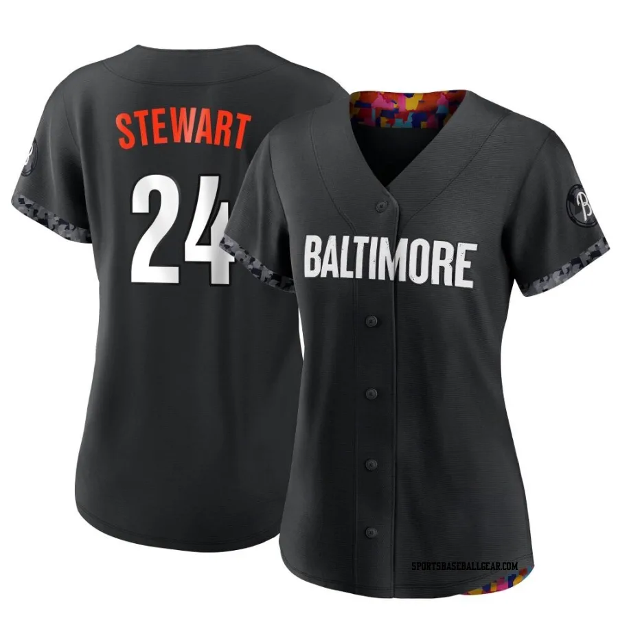 DJ Stewart Women's Baltimore Orioles Black Authentic 2023 City Connect Jersey