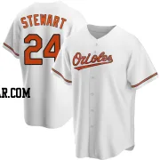 DJ Stewart Youth Baltimore Orioles White Replica Home Jersey