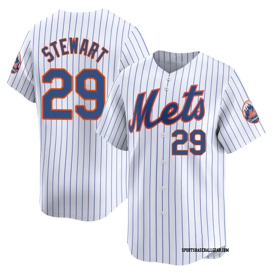 DJ Stewart Youth New York Mets White Limited Home Jersey