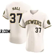 DL Hall Men's Milwaukee Brewers Cream Elite Home Jersey