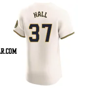 DL Hall Men's Milwaukee Brewers Cream Elite Home Jersey