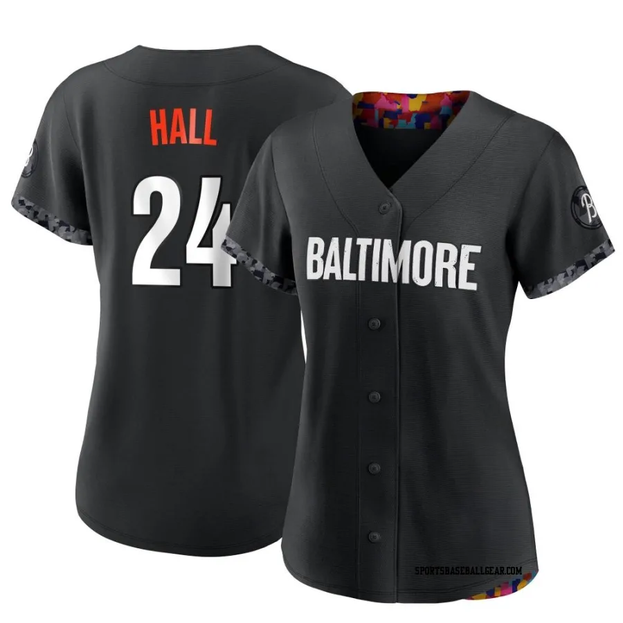 DL Hall Women's Baltimore Orioles Black Authentic 2023 City Connect Jersey