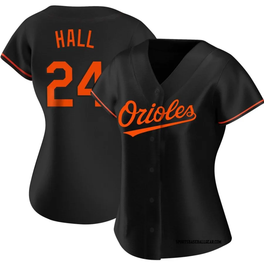 DL Hall Women's Baltimore Orioles Black Authentic Alternate Jersey