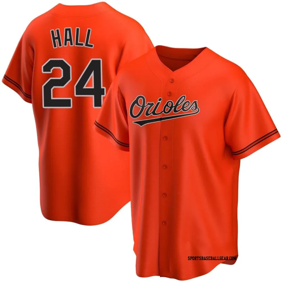 DL Hall Youth Baltimore Orioles Orange Replica Alternate Jersey