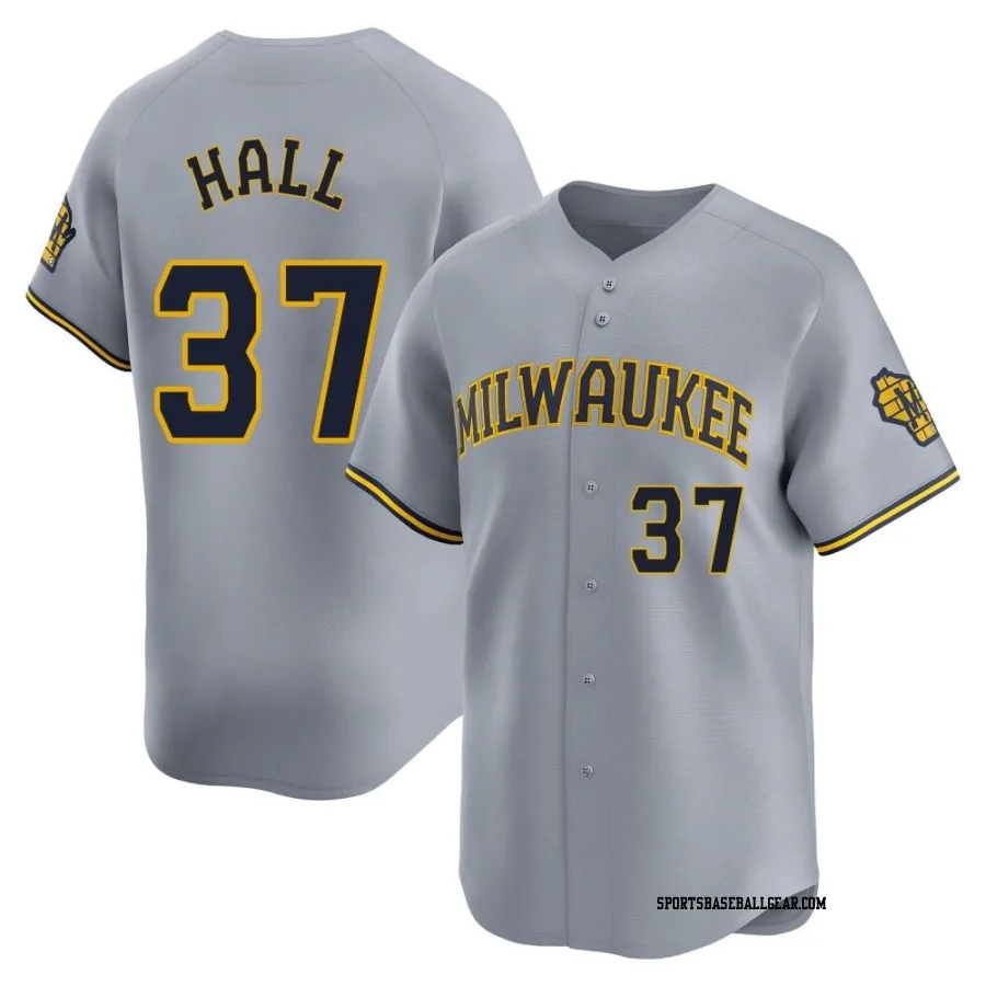 DL Hall Youth Milwaukee Brewers Gray Limited Away Jersey