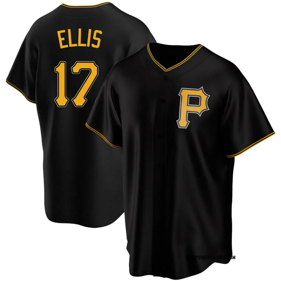 Dock Ellis Men's Pittsburgh Pirates Black Replica Alternate Jersey