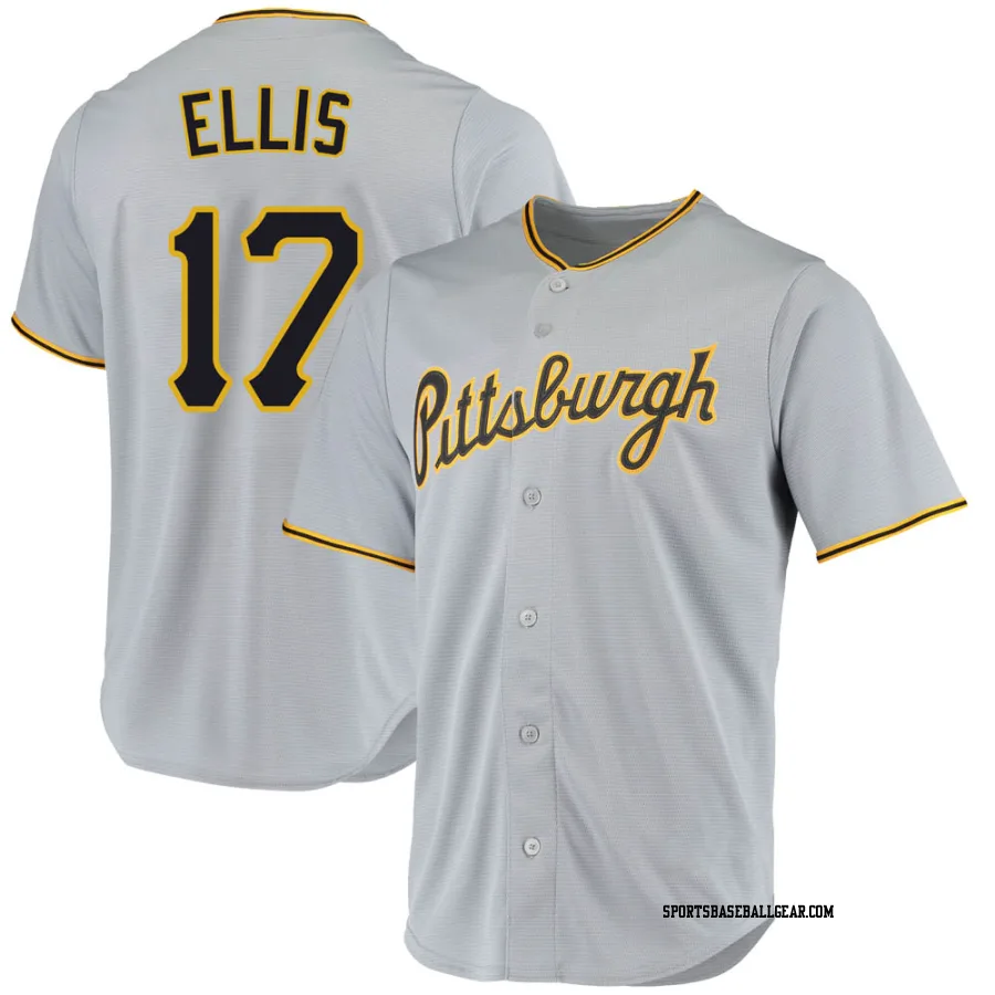 Dock Ellis Men's Pittsburgh Pirates Gray Replica Road Jersey