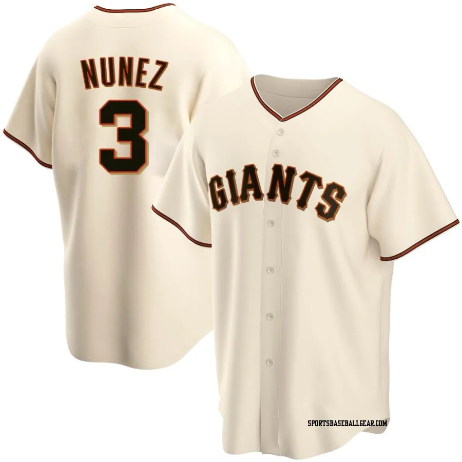 Dom Nunez Men's San Francisco Giants Cream Replica Home Jersey