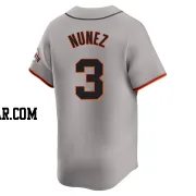 Dom Nunez Men's San Francisco Giants Gray Limited Away Jersey