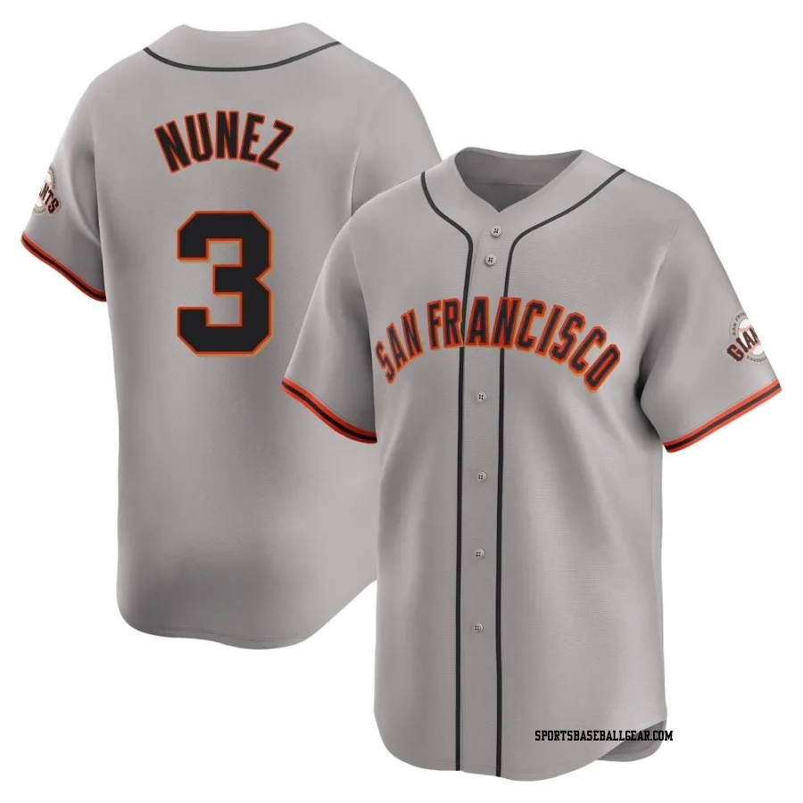 Dom Nunez Men's San Francisco Giants Gray Limited Away Jersey