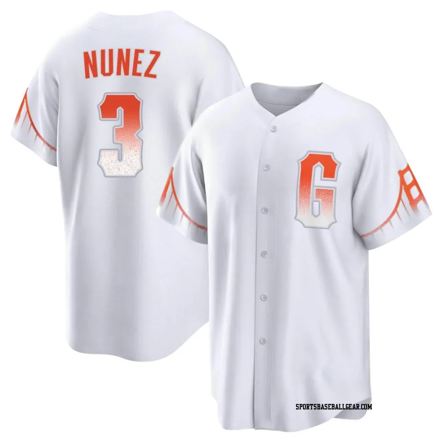 Dom Nunez Youth San Francisco Giants White Replica 2021 City Connect Jersey