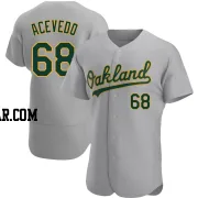 Domingo Acevedo Men's Oakland Athletics Gray Authentic Road Jersey