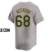 Domingo Acevedo Men's Oakland Athletics Gray Limited Away Jersey