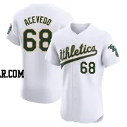 Domingo Acevedo Men's Oakland Athletics White Elite Home Jersey