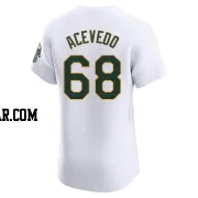 Domingo Acevedo Men's Oakland Athletics White Elite Home Jersey