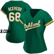 Domingo Acevedo Women's Oakland Athletics Green Authentic Kelly Alternate Jersey