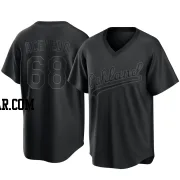 Domingo Acevedo Youth Oakland Athletics Black Replica Pitch Fashion Jersey