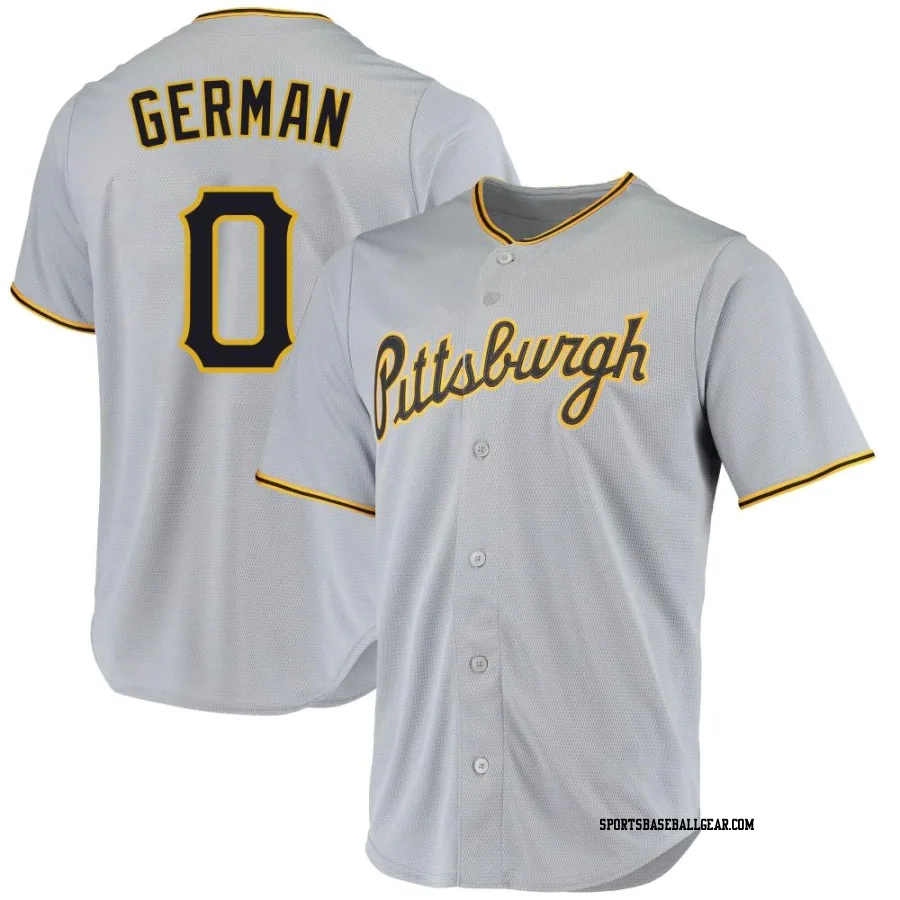 Domingo German Men's Pittsburgh Pirates Gray Replica Road Jersey