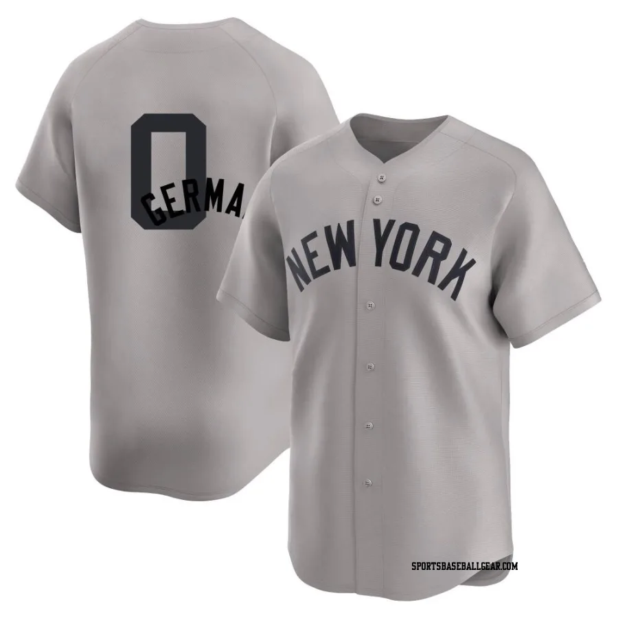 Domingo German Youth New York Yankees Gray Limited Away 2nd Jersey