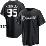 Domingo Gonzalez Men's Atlanta Braves Black/White Replica Jersey