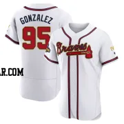 Domingo Gonzalez Men's Atlanta Braves Gold Authentic White 2022 Program Jersey