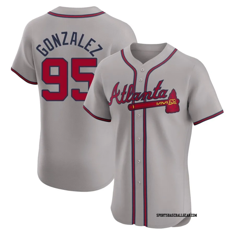 Domingo Gonzalez Men's Atlanta Braves Gray Elite Road Jersey