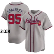 Domingo Gonzalez Men's Atlanta Braves Gray Limited Away Jersey