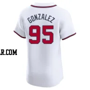 Domingo Gonzalez Men's Atlanta Braves White Elite Home Jersey