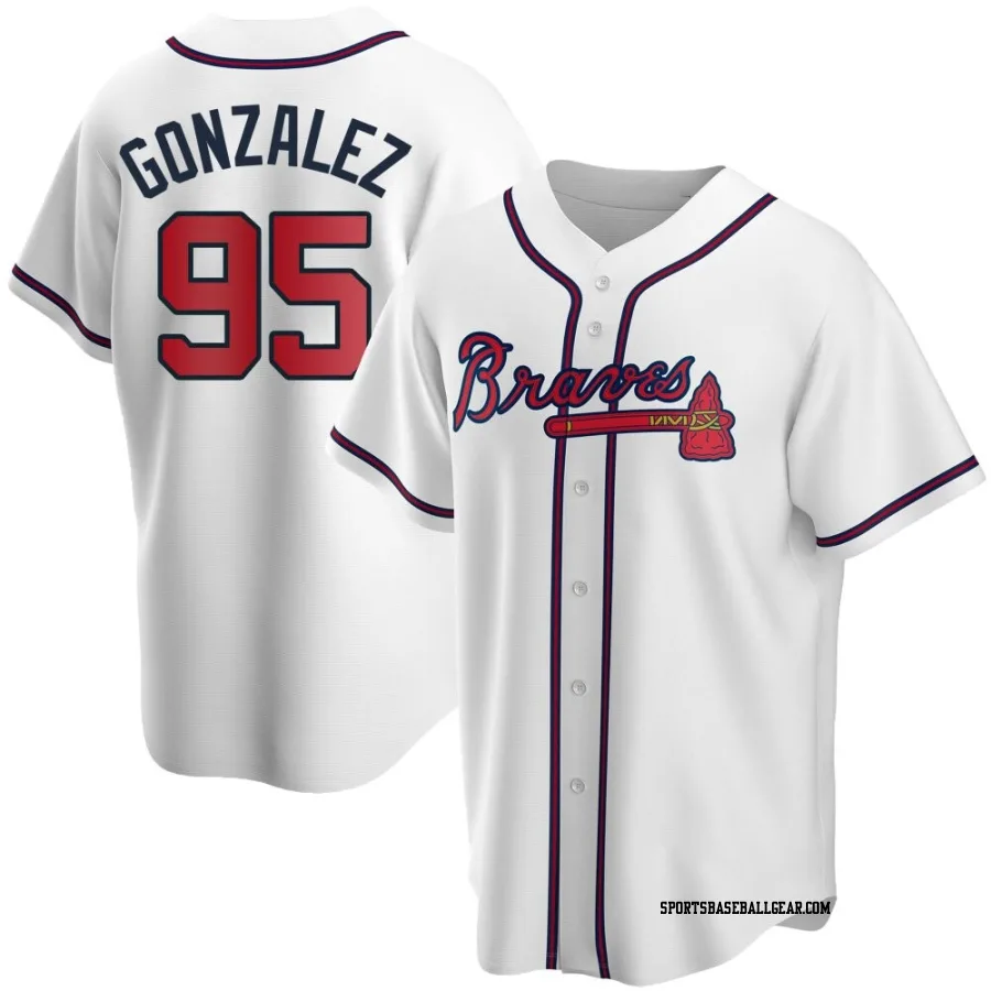 Domingo Gonzalez Men's Atlanta Braves White Replica Home Jersey