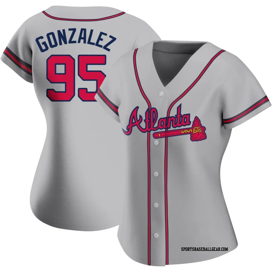 Domingo Gonzalez Women's Atlanta Braves Gray Replica Road Jersey