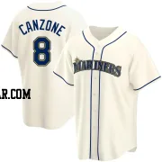 Dominic Canzone Men's Seattle Mariners Cream Replica Alternate Jersey