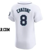 Dominic Canzone Men's Seattle Mariners White Elite Home Jersey