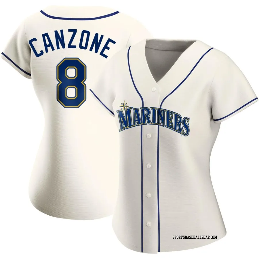 Dominic Canzone Women's Seattle Mariners Cream Authentic Alternate Jersey