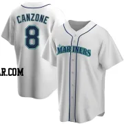 Dominic Canzone Youth Seattle Mariners White Replica Home Jersey