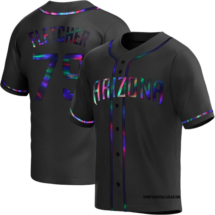 Dominic Fletcher Men's Arizona Diamondbacks Black Holographic Replica Alternate Jersey