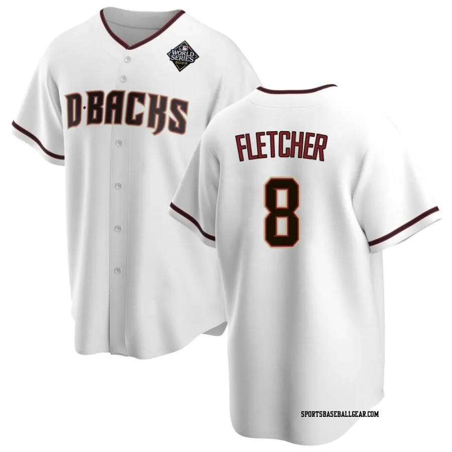 Dominic Fletcher Men's Arizona Diamondbacks White Replica Home 2023 World Series Jersey