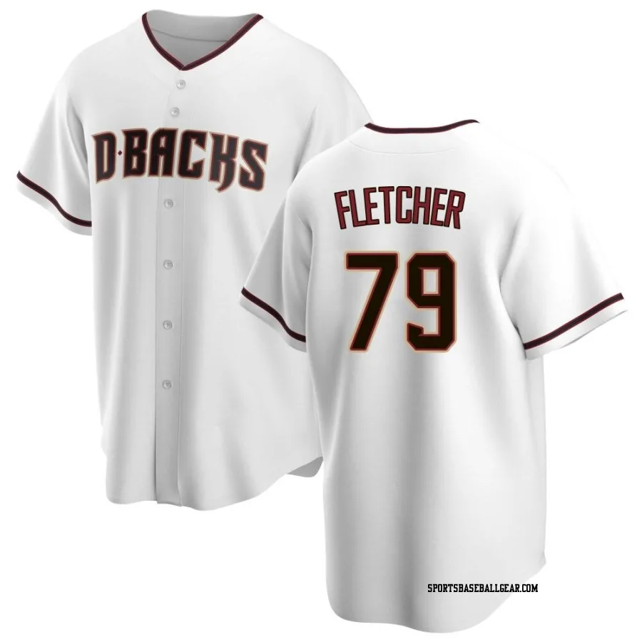 Dominic Fletcher Men's Arizona Diamondbacks White Replica Home Jersey