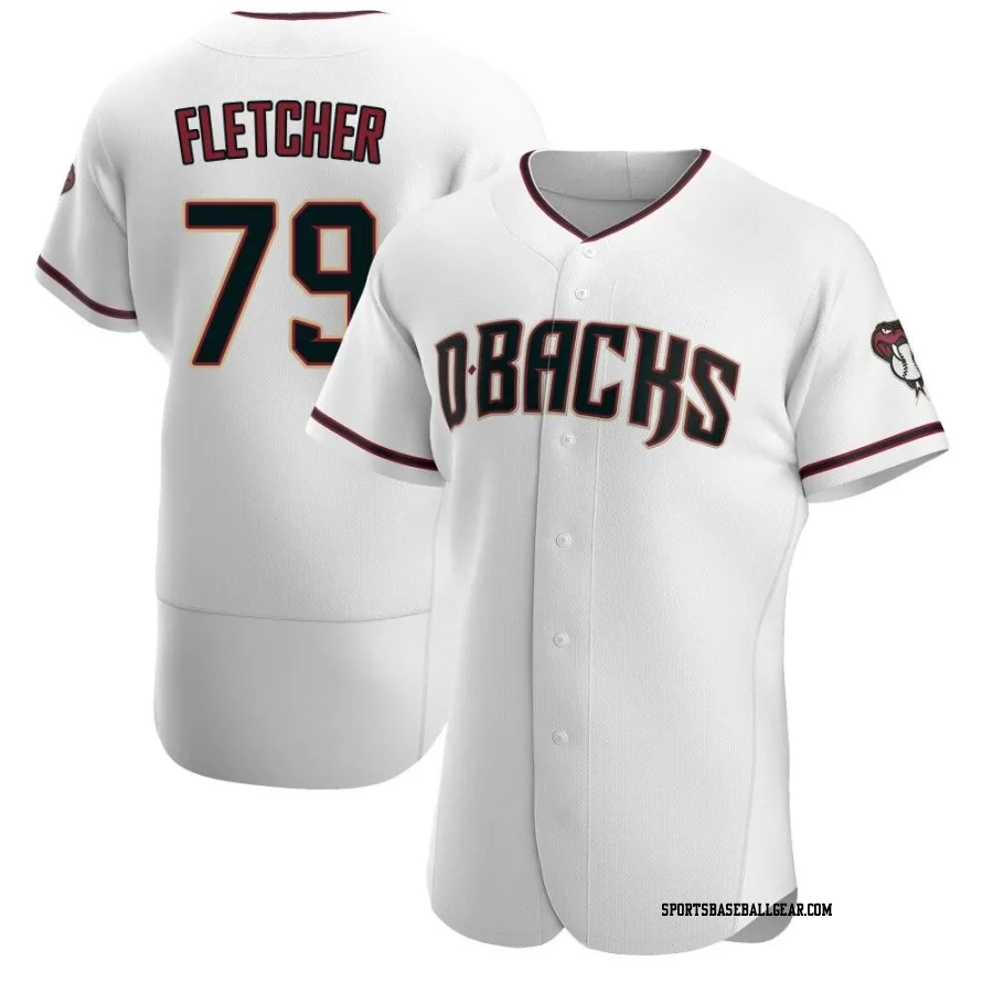 Dominic Fletcher Men's Arizona Diamondbacks White/Crimson Authentic Home Jersey