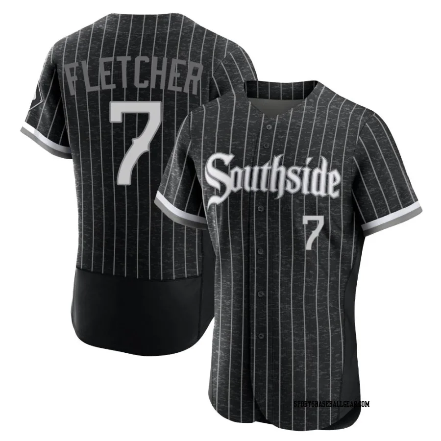 Dominic Fletcher Men's Chicago White Sox Black Authentic 2021 City Connect Jersey